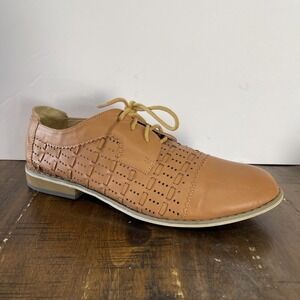 Aphorism Men's Tan Dress Shoes Oxford Perforated Size 8‎